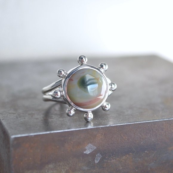 meshedesigns Jewelry - Ocean Jasper Ring Handmade Size 6